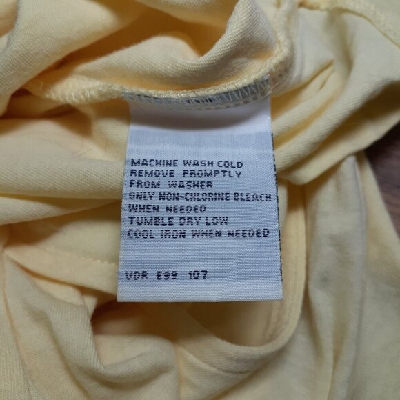 Nautica Vintage Women's Size Small Butter Yellow Cotton Shirt - Picture 4 of 11